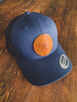 Heirloom Trucker Hat W/Round Leather Patch